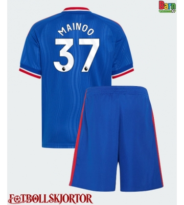 Manchester United Kobbie Mainoo #37 Borta Kläder Barn 2026-27 Kortärmad (+ Korta byxor)